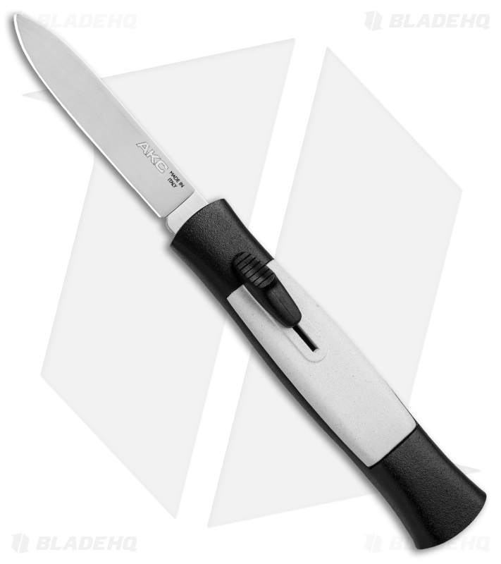 AKC 077 Concord OTF Automatic Knife Black/White (3.25" Satin Flat)