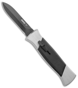 AKC 777 Blackfinger Dagger OTF Automatic Knife Brushed (3.4" Black)