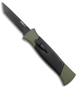 AKC 777 Blackfinger OTF Automatic Knife Green/Black (3.375" Black Tanto )