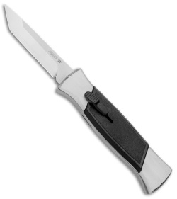 AKC 777 Blackfinger Tanto OTF Automatic Knife Brushed Aluminum (3.375" SW)