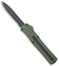 AKC F-20 D/A Dagger OTF Automatic Knife OD Green Aluminum (3.55&quot; Black) | 157877