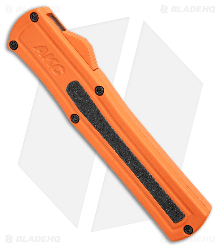 AKC F-20 D/A Dagger OTF Automatic Knife Orange Aluminum (3.6" Satin)