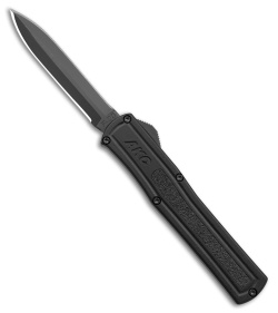 AKC F-20 Dagger D/A OTF Automatic Knife Black Aluminum (3.6" Black)