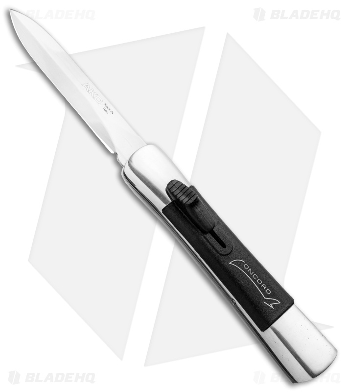 AKC Concord Dagger OTF Automatic Knife Polish/Black (3.25" Satin)