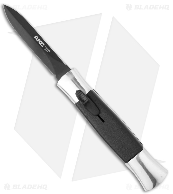 AKC Concord Dagger OTF Automatic Knife Polish/Black (3.25" Black)