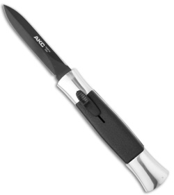 AKC Concord Dagger OTF Automatic Knife Polish/Black (3.25" Black) 