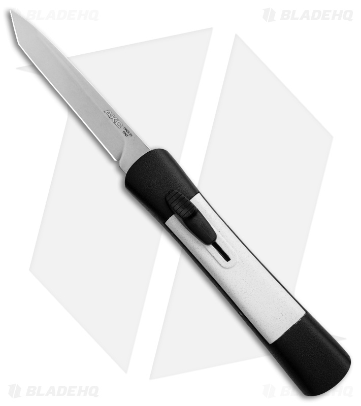 AKC Concord Tanto OTF Automatic Knife Black/White (3.25" Satin)