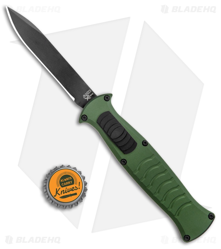 AKC X-treme EVO OTF Automatic Knife Green (3.5" Black)
