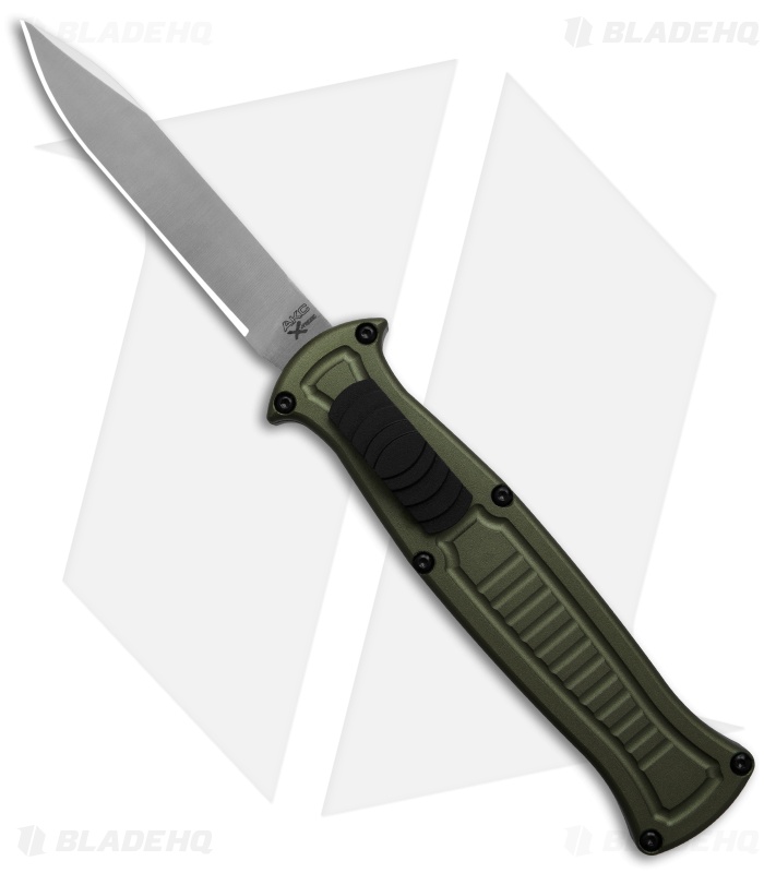 AKC X-treme EVO R OTF Automatic Knife Green Aluminum (3.5" Satin)