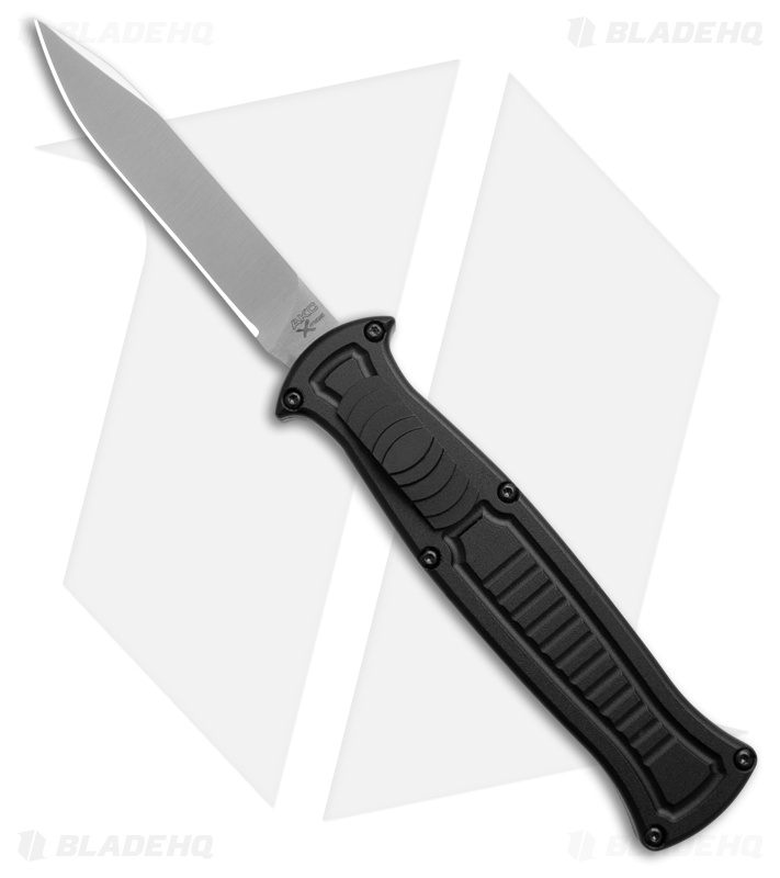 AKC X-treme EVO R OTF Automatic Knife Black Aluminum (3.5" Satin)