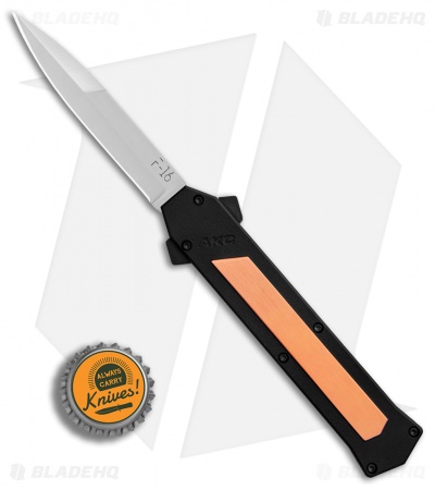 AKC F-16 Bayonet D/A OTF Automatic Knife Copper (3.3" Satin)