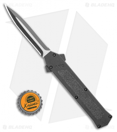 AKC F-16 D/A Dagger OTF Automatic Knife Black (3.3" Two Tone)
