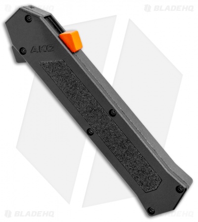 AKC F-16 D/A Bayo OTF Automatic Knife Black w/ Orange Button (3.3" Satin)