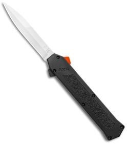 AKC F-16 D/A Bayo OTF Automatic Knife Black w/ Orange Button (3.3" Satin)