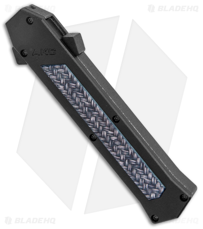 AKC F-16 D/A Bayonet OTF Automatic Knife Weave (3.3" Satin)
