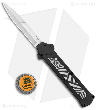 AKC F-16 D/A Bayonet OTF Automatic Knife Spiral Step (3.3" Satin)