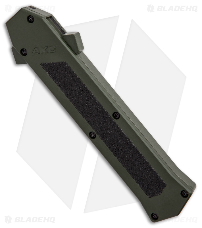 AKC F-16 D/A Bayonet OTF Automatic Knife OD Green Aluminum (3.3" Black)