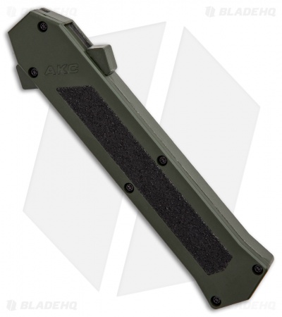 AKC F-16 D/A Bayonet OTF Automatic Knife OD Green Aluminum (3.3" Black)