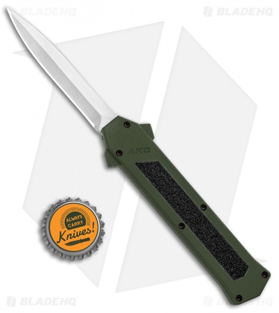 AKC F-16 D/A Dagger OTF Automatic Knife Green (3.3" Satin)