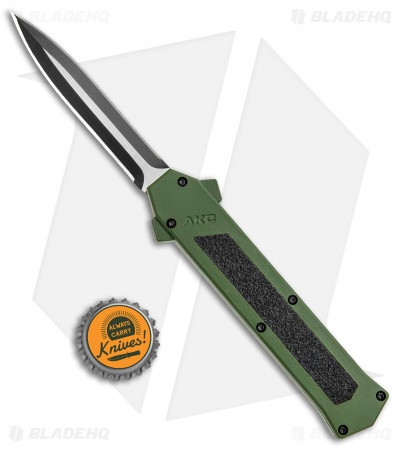 AKC F-16 D/A Dagger OTF Automatic Knife Green (3.3" Two Tone)