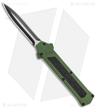 AKC F-16 D/A Dagger OTF Automatic Knife Green (3.3" Two Tone)