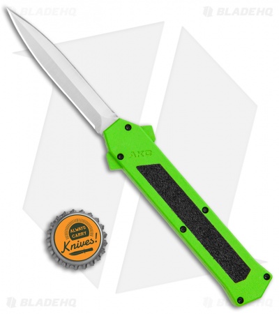 AKC F-16 D/A Dagger OTF Automatic Knife Neon Green (3.3" Satin)