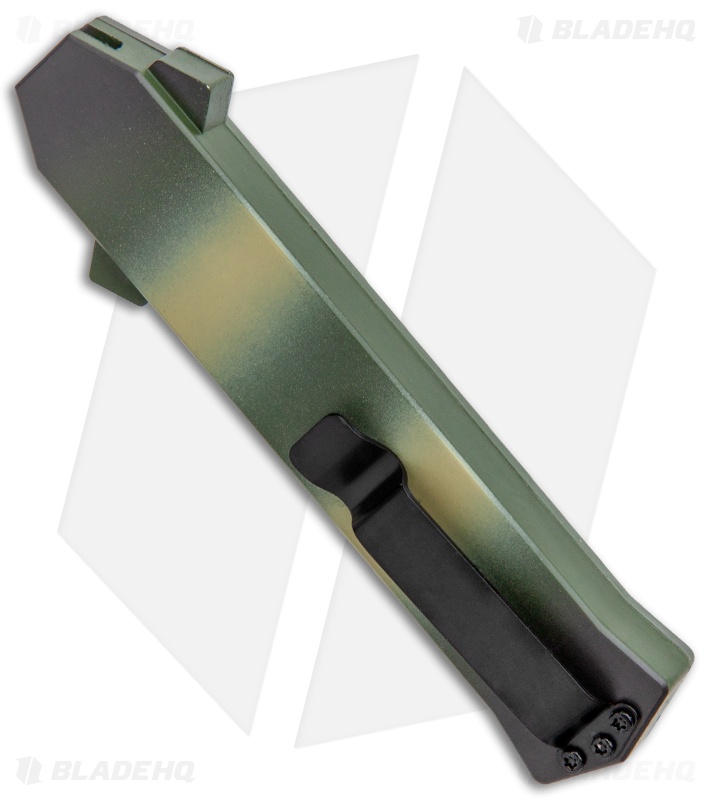 AKC F-16 D/A Bayonet OTF Automatic Knife OD Green Camo (3.4" Satin)