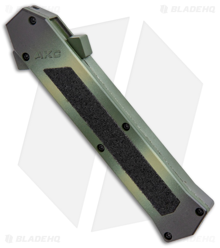 AKC F-16 D/A Bayonet OTF Automatic Knife OD Green Camo (3.4" Satin)