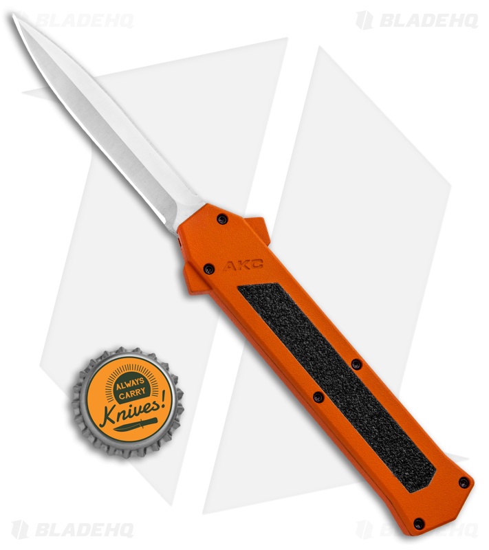 AKC F-16 - D/A Dagger OTF Automatic Knife | Orange + Satin