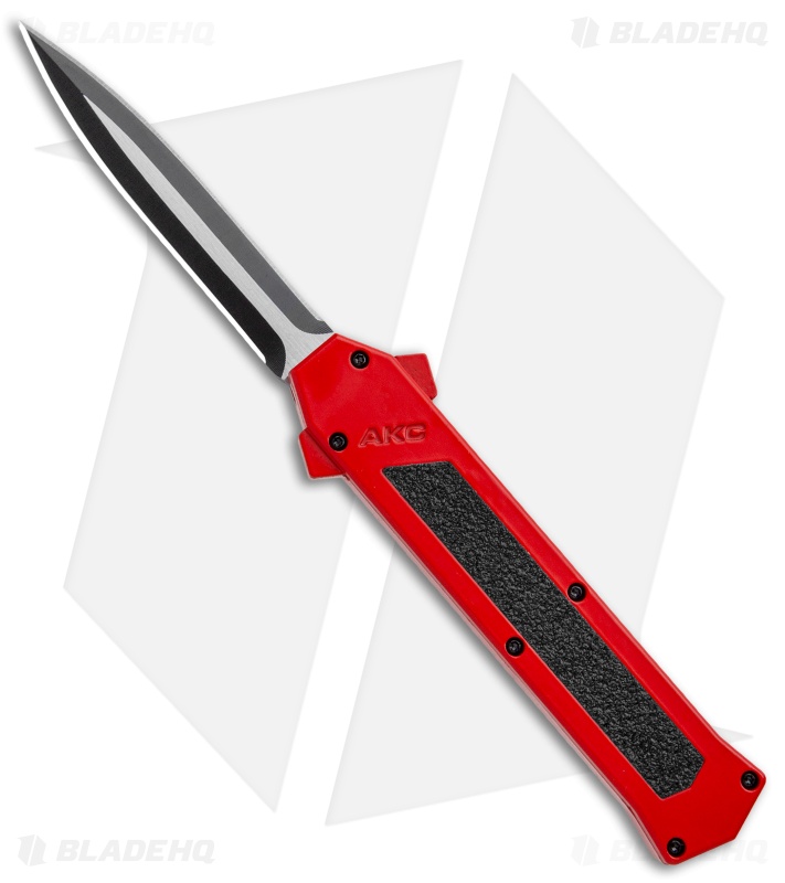 AKC F-16 D/A Dagger OTF Automatic Knife Red (3.3" Two Tone)