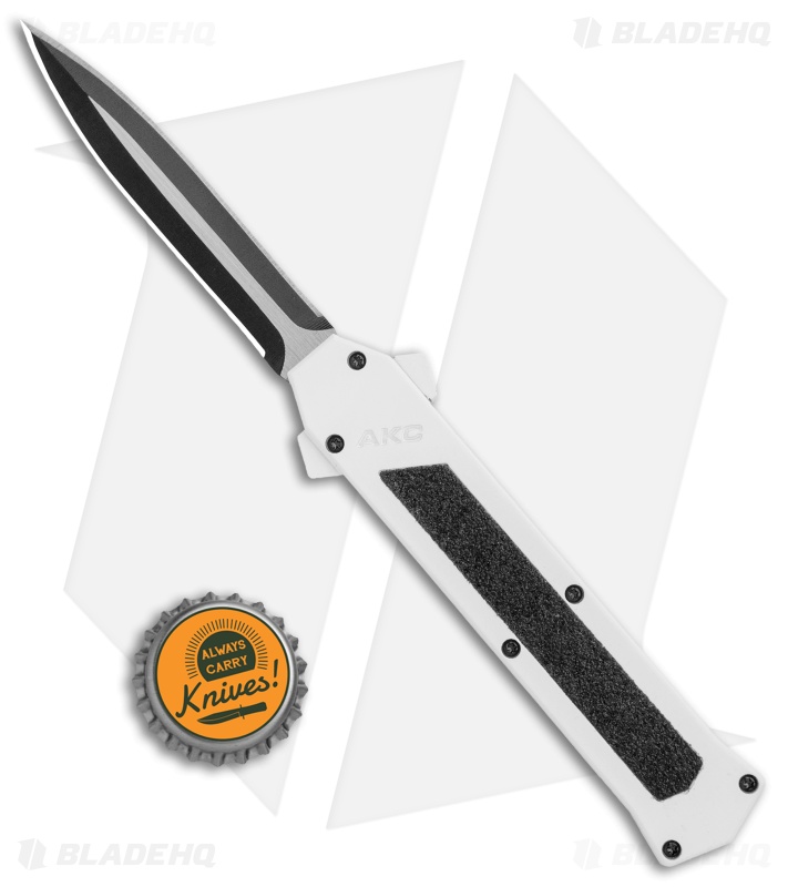 AKC F-16 D/A Dagger OTF Automatic Knife White (3.3" Two Tone)