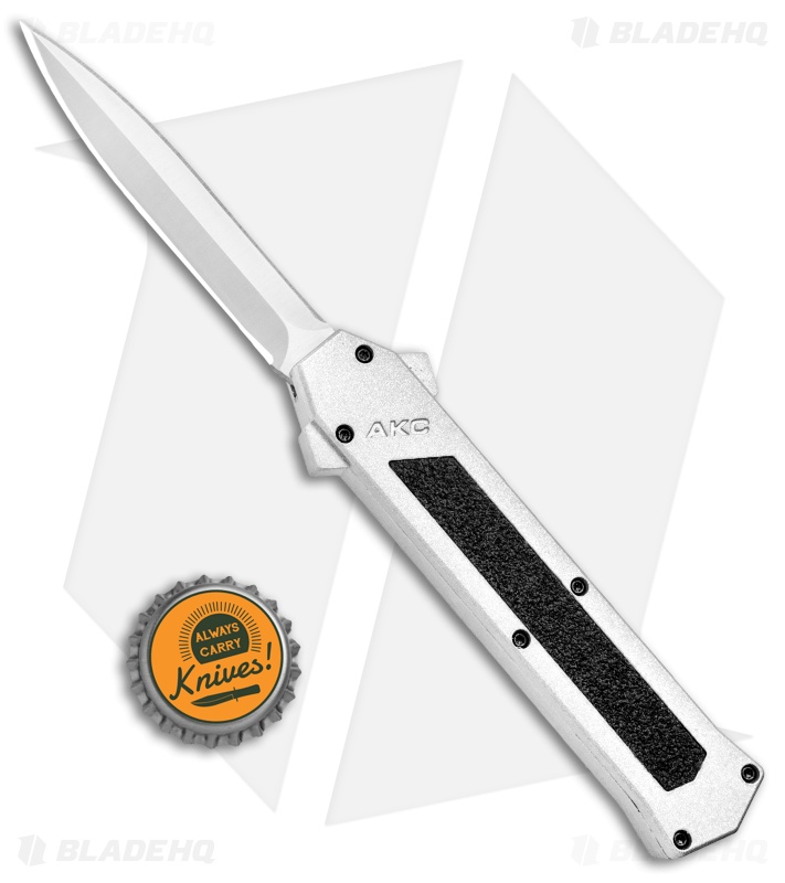 AKC F-16 D/A Dagger OTF Automatic Knife White (3.3" Satin)