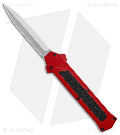 AKC F-16 D/A Dagger OTF Automatic Knife Red (3.3" Satin)