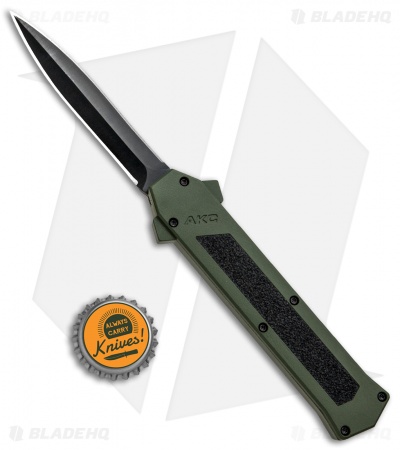 AKC F-16 D/A Dagger OTF Automatic Knife Green (3.3" Black)