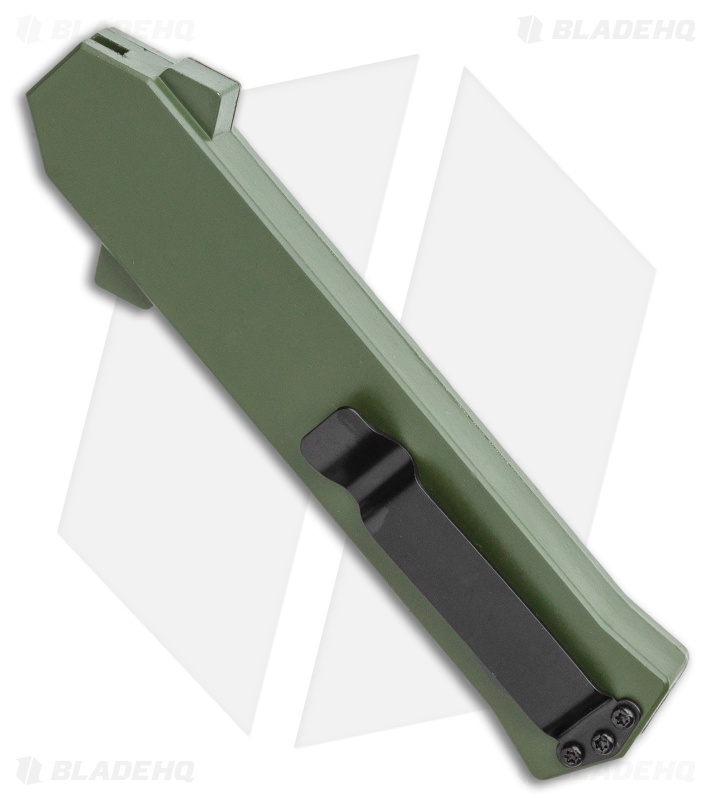 AKC F-16 D/A Bayonet OTF Automatic Knife OD Green Aluminum (3.3" Two Tone)