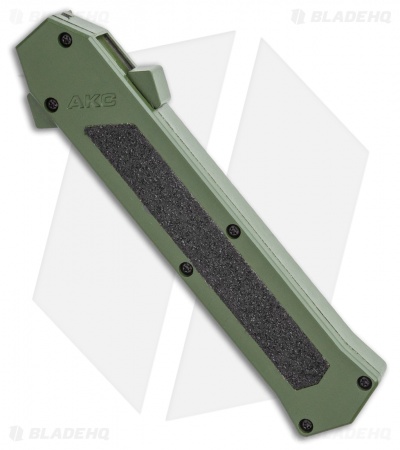 AKC F-16 D/A Bayonet OTF Automatic Knife OD Green Aluminum (3.3" Two Tone)