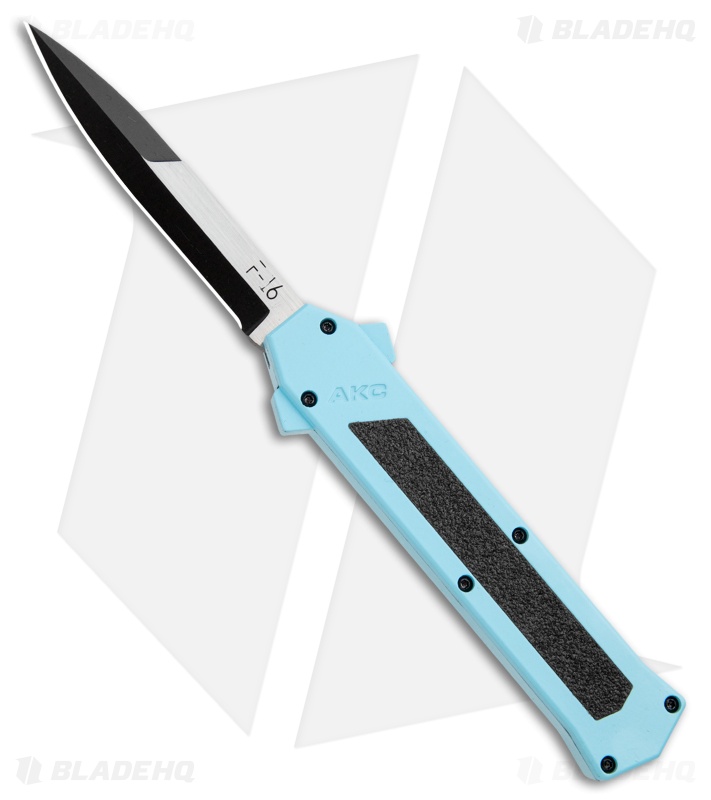 AKC F-16 D/A Bayonet OTF Automatic Knife Teal (3.3" Two Tone)