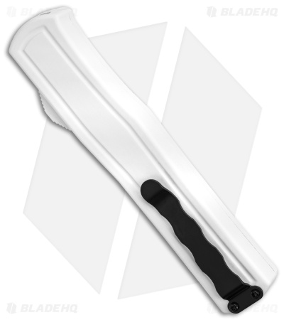 AKC F-20 D/A Spear Point OTF Automatic Knife White Aluminum (3.6" Satin)