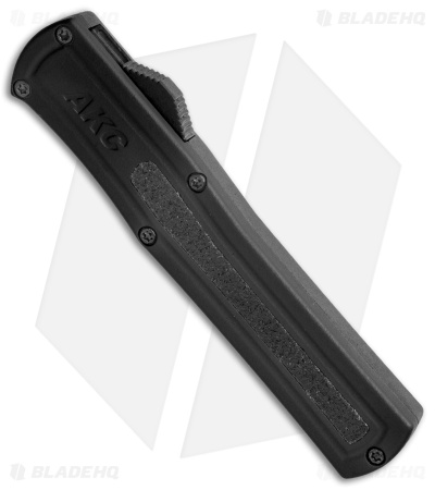 AKC F-20 D/A Spear Point OTF Automatic Knife Black Aluminum (3.6" Satin Drop)