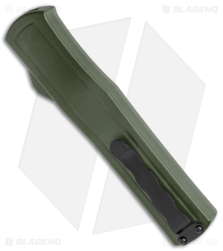AKC F-20 D/A OTF Automatic Knife Green Aluminum (3.6" Black)
