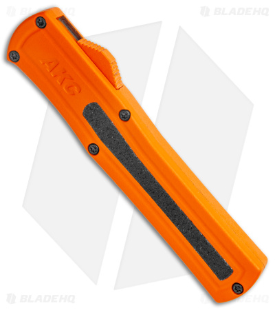 AKC F-20 D/A Drop Point OTF Automatic Knife Orange Aluminum (3.6" Satin)