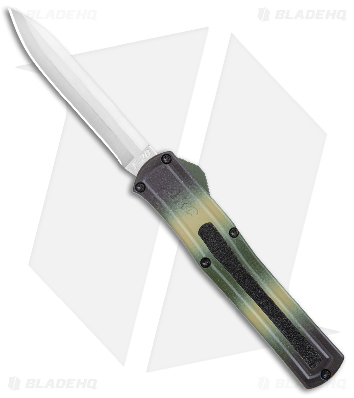 AKC F-20 D/A Spear Point OTF Automatic Knife Camo (3.55" Satin)