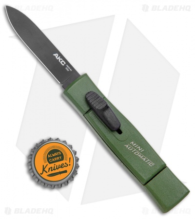 AKC Minion Concord Spear Point OTF Automatic Knife NATO Green (2.3" Black)