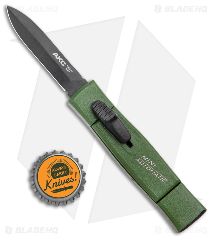 AKC Minion Nato Dagger OTF Automatic Knife Green (2.3" Black)