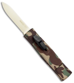 AKC Minion Concord OTF Automatic Knife Green Camo (2.3" Gold)