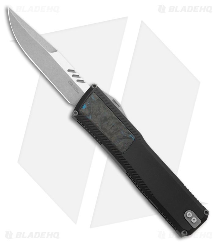 Axial Shift Gen III Clip Point OTF Knife Black Al + Dark Matter Blue (3.5" SW)