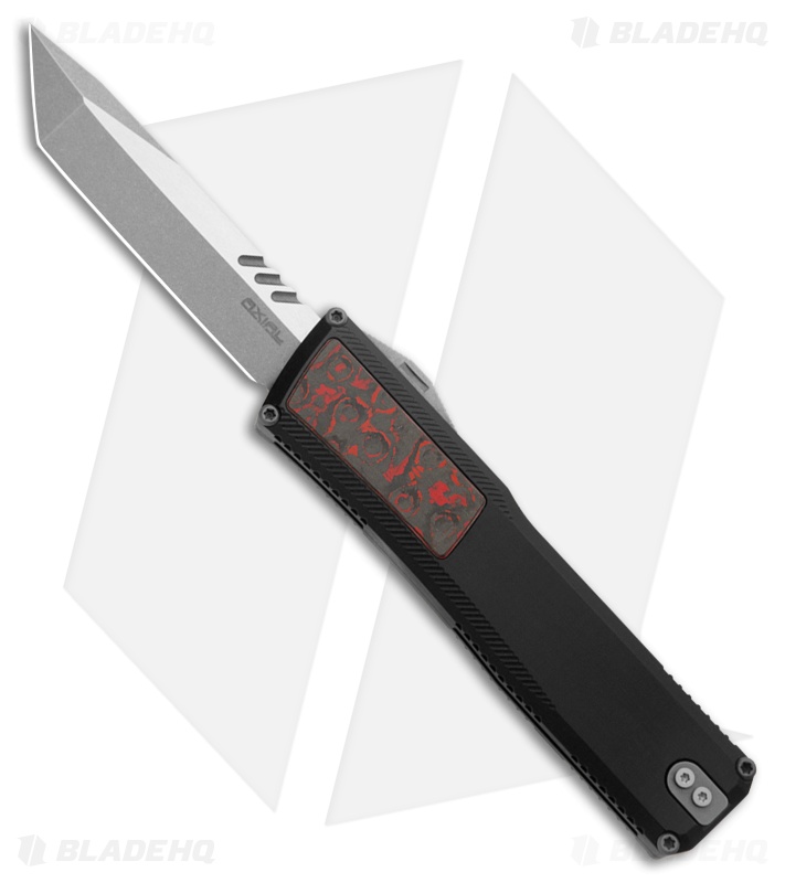 Axial Shift Gen III OTF Knife Black Al + Lava Flow CF