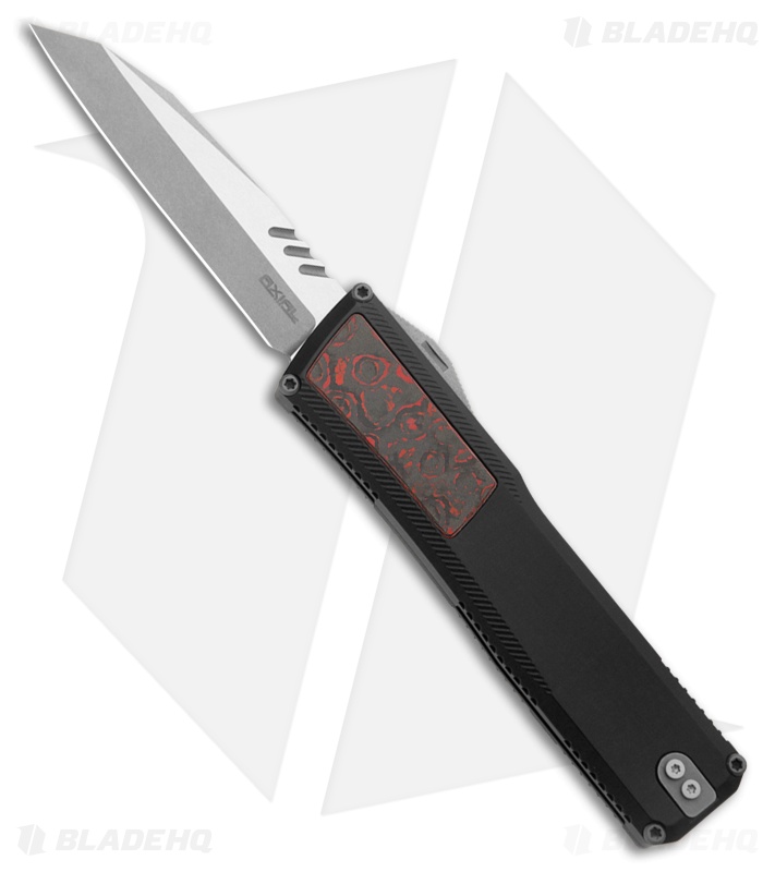 Axial Shift Gen III Wharncliffe OTF Auto Knife Black Al + Lava Flow CF (3.5" SW)