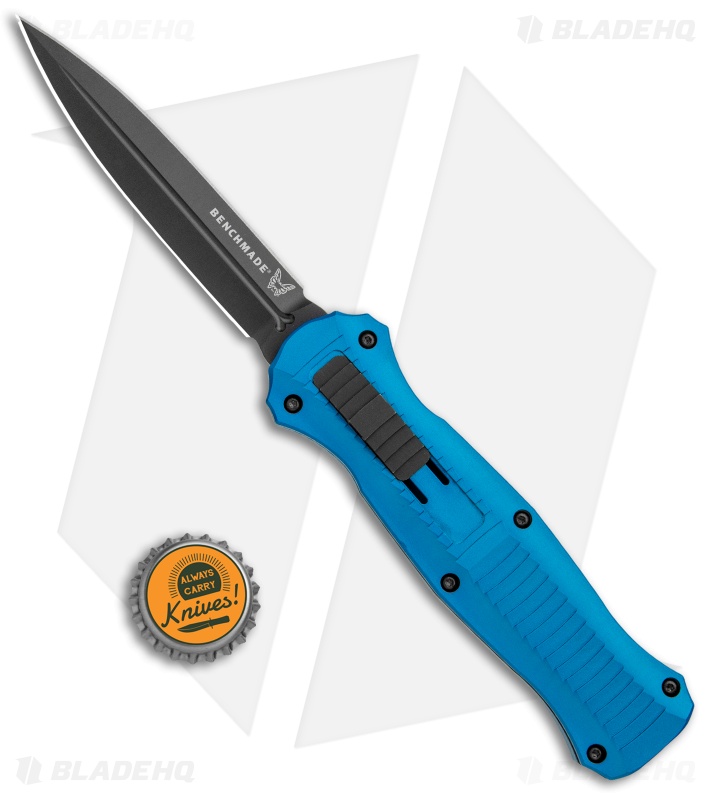 Benchmade Infidel OTF Automatic Knife Blue Aluminum (3.91" Black) 3300BK-2001