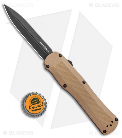 Benchmade Autocrat D/A OTF Automatic Knife Tan G-10 (3.71" Black) 3400BK-2
